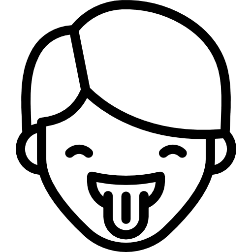 Teasing boy people child expression icon