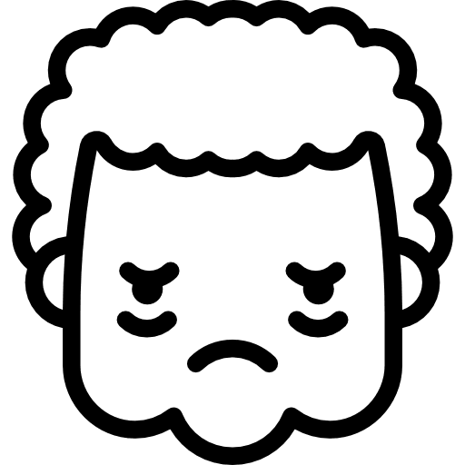 Upset granny angry people expression icon