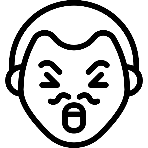 Angry man moustache people masculine icon