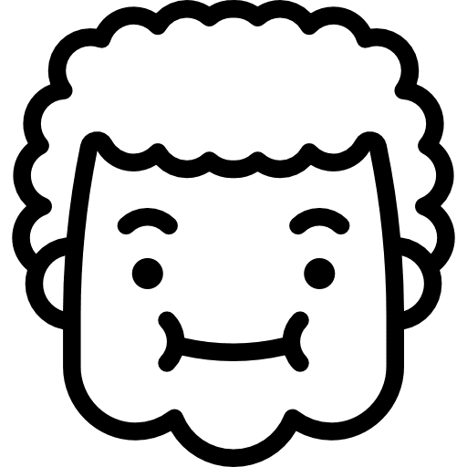 Embarrased granny expression people elderly icon