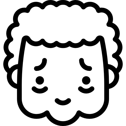 Emotive granny face elderly people icon