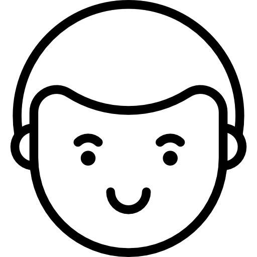 Fat boy smiling happiness expression smile icon