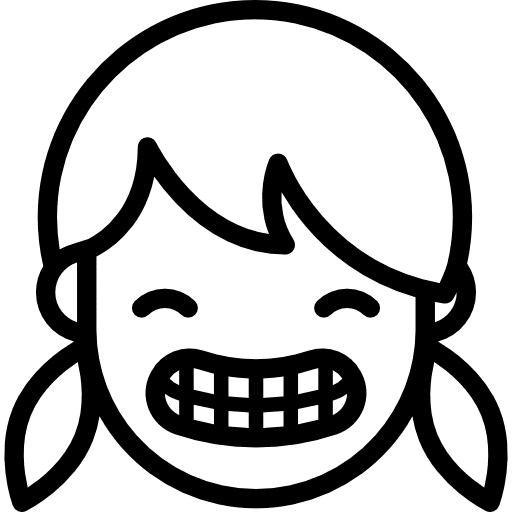 Naughty girl expression child people icon