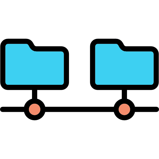 Networking folders file archive icon