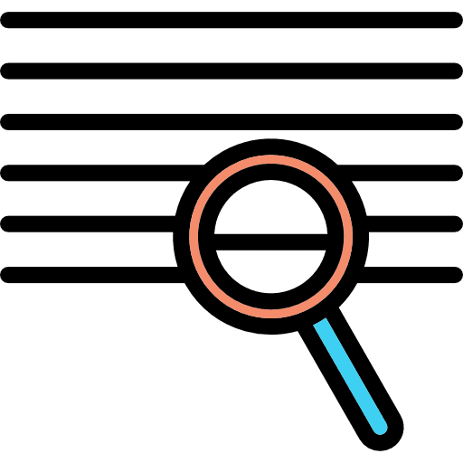 Search loupe reading tools and utensils icon