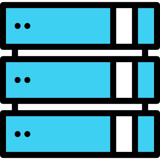 Server files multimedia technology icon
