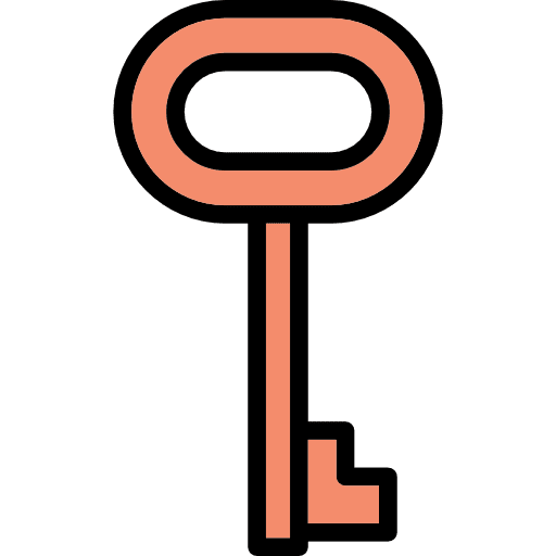 Key tools and utensils key passkey icon