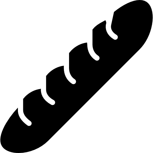 Baguette breads handmade food icon