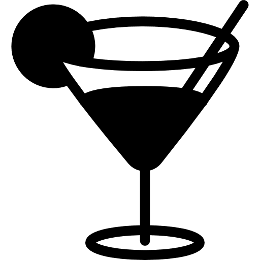 Glass drink cocktails food icon