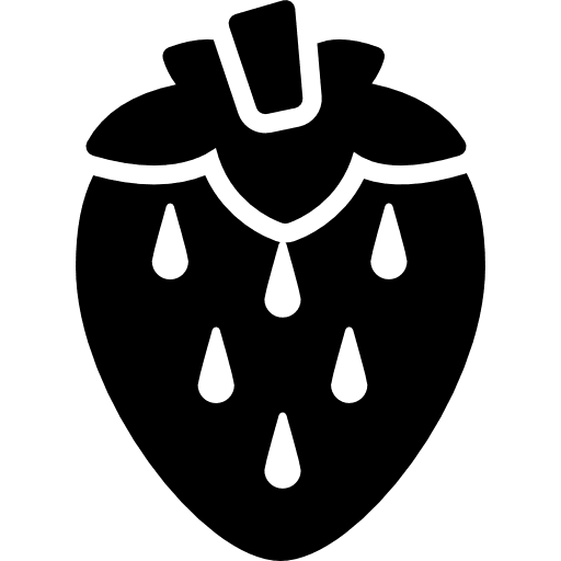 Strawberry vegetarian healthy food diet icon