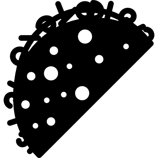 Taco foods mexico typical icon