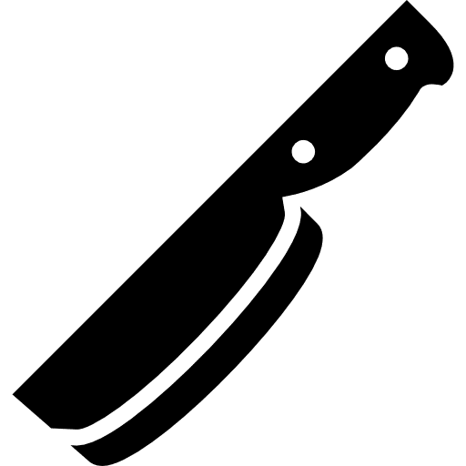 Butcher cut knife meat icon