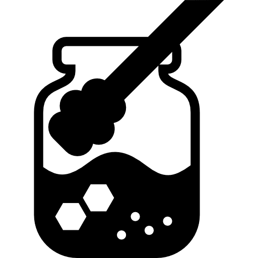 Honey bee food pot icon