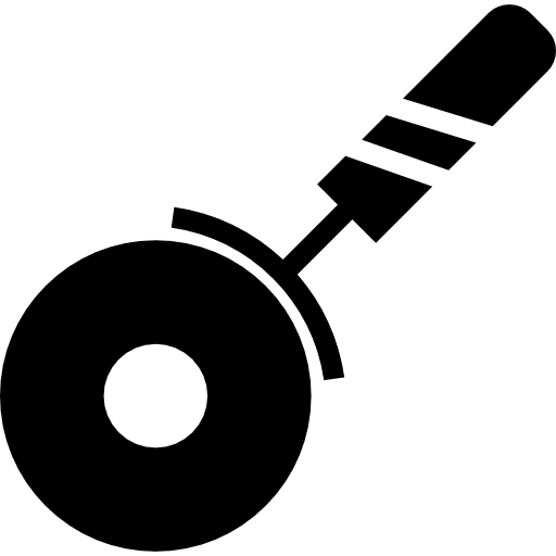 Pizza cut tool wheel icon