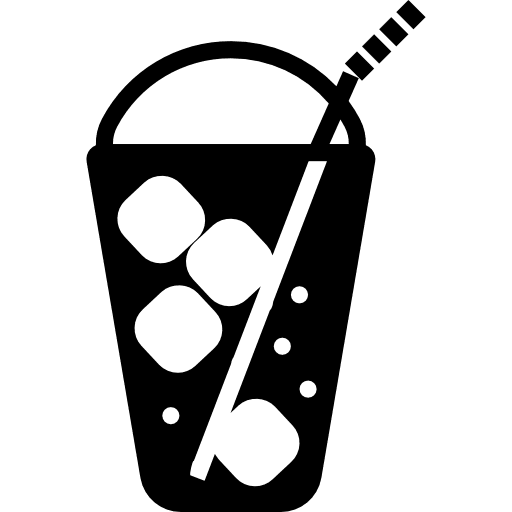 Frappe glass food cold icon