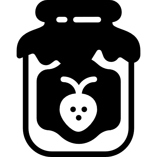 Jam strawberry breakfast food icon