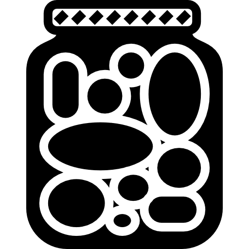 Pickles vegan healthy jar icon