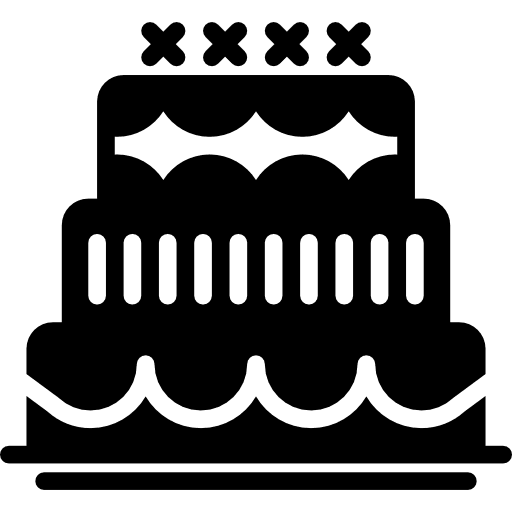 Cake birthday food bakery icon