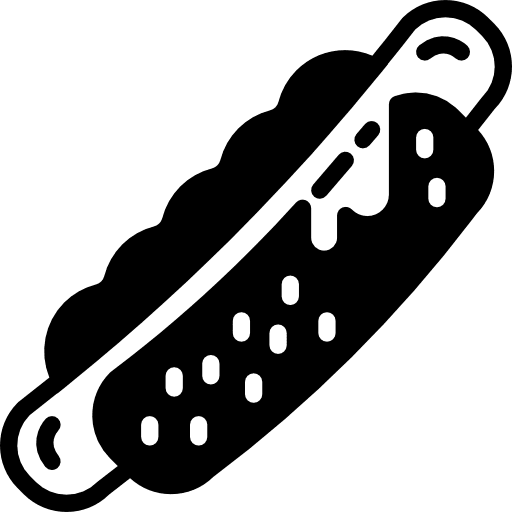 Hot dog food junk food fast food icon