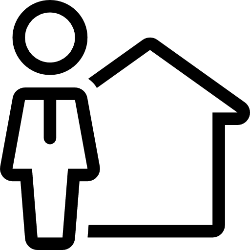 Seller home people alone icon