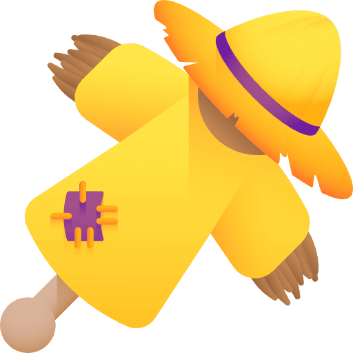 Scarecrow farm frighten bird icon