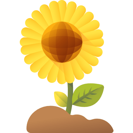 Sunflower botanical nature flower icon