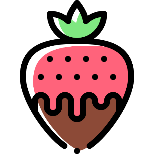 Strawberry fruit cake chocolate icon