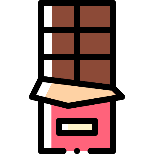 Chocolate bar sweet chocolate chocolate bar icon