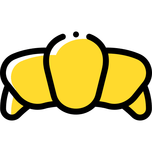 Croissant bakery french food icon