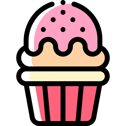 Cupcake dessert bakery food icon