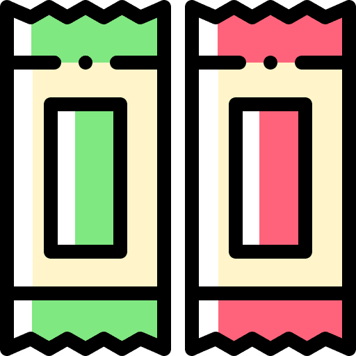 Candy food and restaurant wrapper candies icon