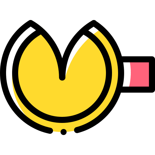 Fortune cookie cultures food cookie icon