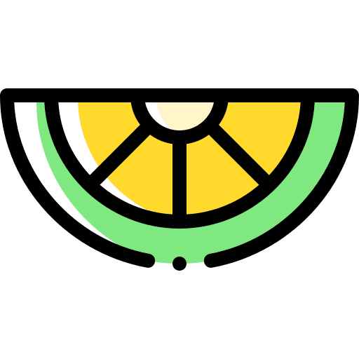 Lemon slice food gummy sweet icon