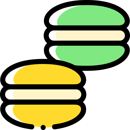 Macarons food and restaurant dessert snack icon