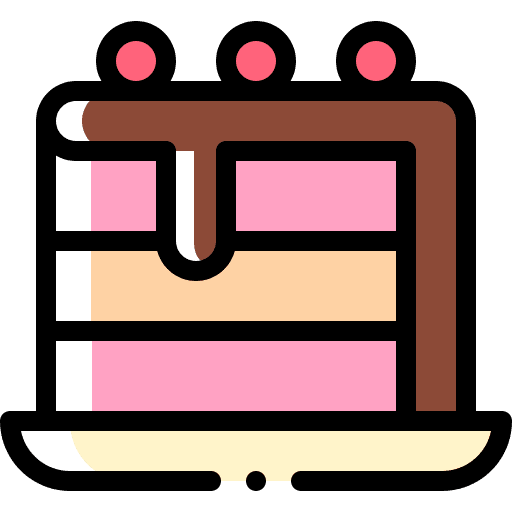 Piece of cake dessert food food and restaurant icon