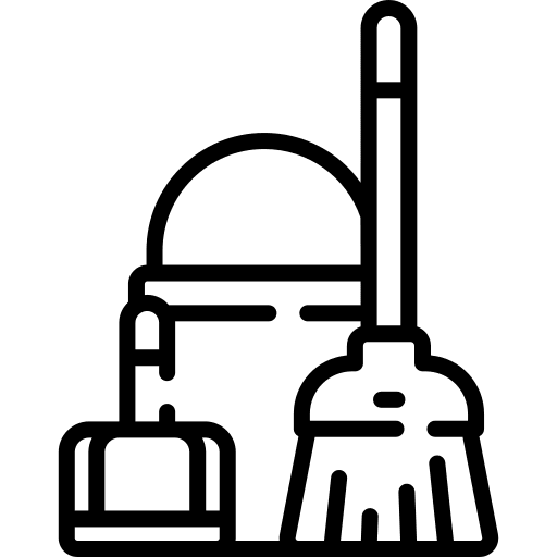 Clean healthcare and medical mop construction and tools icon