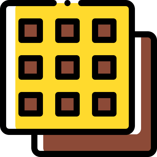 Waffle dessert sweet waffle icon