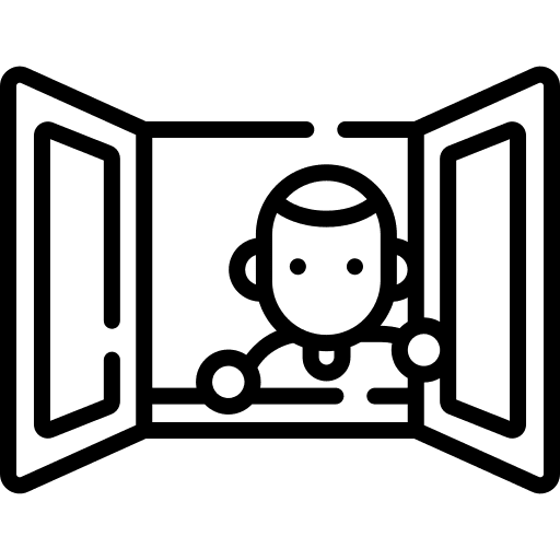 Window healthcare and medical stay home yomequedoencasa icon