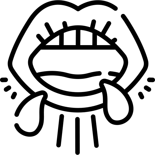 Mouth mouth teeth droplet icon