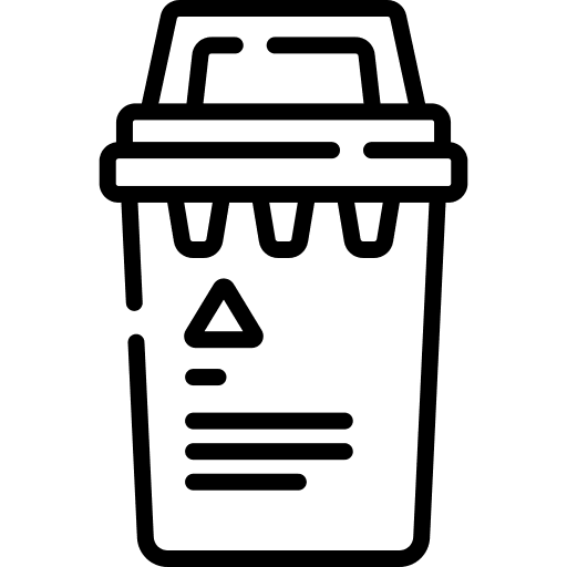 Trash bin healthcare and medical can basket icon