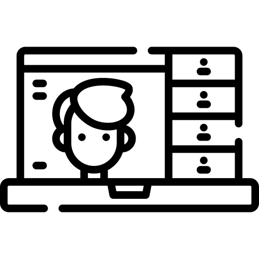 Video conference technology videocall communications icon