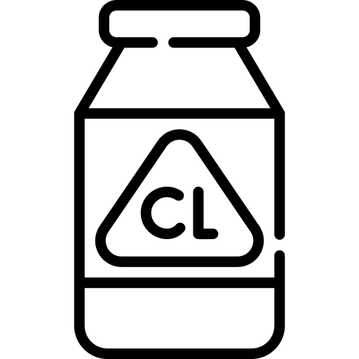 Chlorine detergent cleaning chemical icon Chlorine detergent cleaning chemical icon