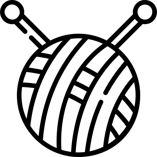 Wool fashion hobbies and free time knit icon Wool fashion hobbies and free time knit icon