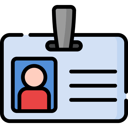 Id card admission pass business and finance icon Id card admission pass business and finance icon