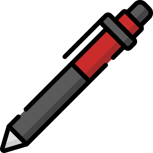 Pen pencil writing office material icon Pen pencil writing office material icon