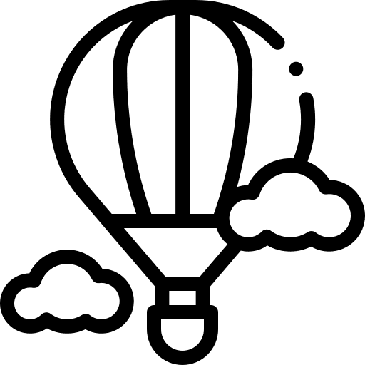 Hot air balloon transportation hot air balloon holiday icon