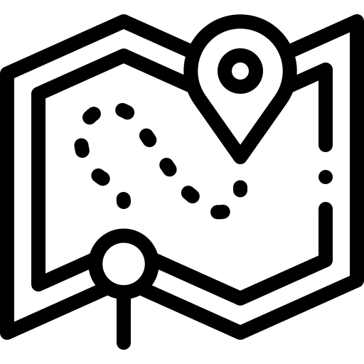 Route travel adventure maps and location icon