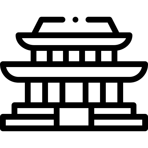 Asian buildings chinese religion icon