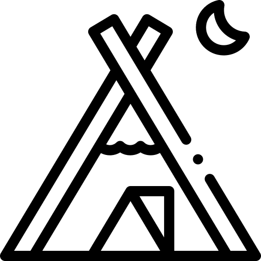 Camping summer camp camping tent icon