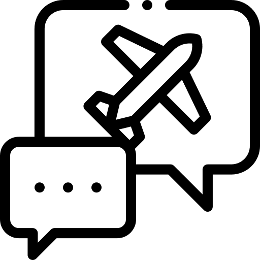 Chat plane chat holidays icon